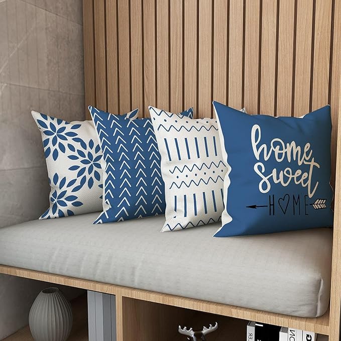 YCOLL Pillow Covers 20x20 Set of 4, Modern Sofa Throw Pillow Cover, Decorative - Image 2