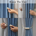 4 Pack Strong Magnetic Curtain Tiebacks Outdoor Elegant Decorative Tie Backs - Image 4