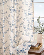 Lazzzy Floral Linen Curtains Farmhouse Extra Long Curtain - Image 8