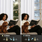 NICETOWN 100% Blackout Window Curtain Panels 102 inch Length - Image 3
