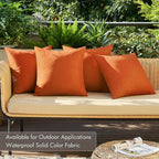 MIULEE Pack of 4 Decorative Throw Pillow Covers Outdoor Linen Waterproof Pillow - Image 3