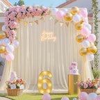 Champagne Sheer Backdrop Curtains - Image 3