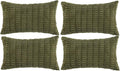 Fancy Homi 4 Packs Boho Moss Green Decorative Throw Pillow Covers 12x24 Inch by Fancy+Homi