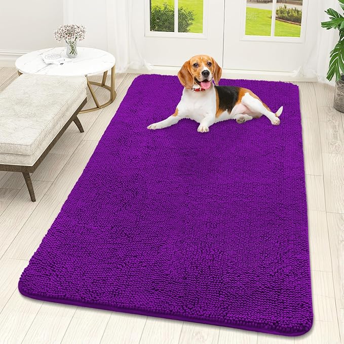 OLANLY Dog Door Mat for Muddy Paws 59x32, Absorbs Moisture and Dirt, Absorbent by OLANLY