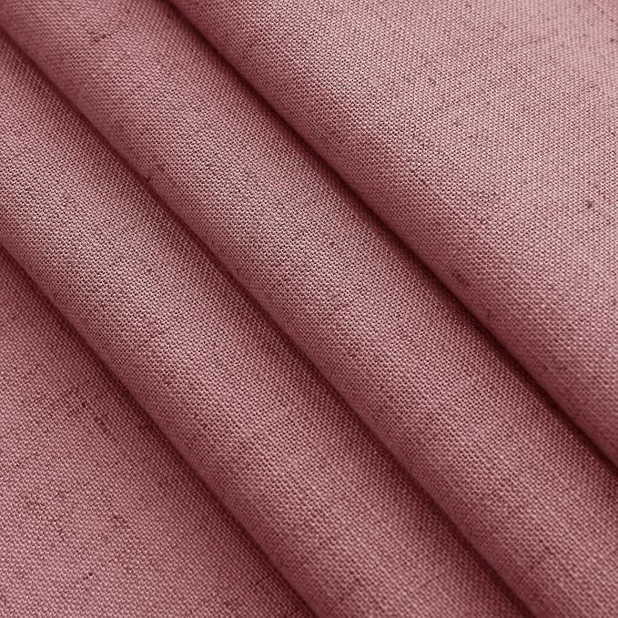 Canyon Rose Linen Curtains for Living Room 126 Inches Long Light Filtering Semi - Image 8