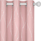 Deconovo Pink Blackout Curtains by Deconovo