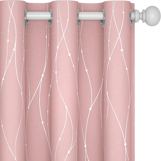 Deconovo Pink Blackout Curtains by Deconovo