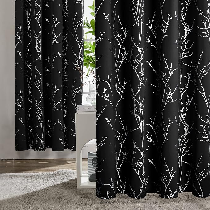 Deconovo Black Blackout Curtains, Thermal Insulated Soundproof Privacy Curtain - Image 4