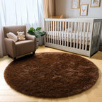 Amdrebio Dark Brown Round Circle Rugs 5Ft - Image 7