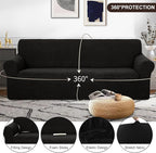 U-NICE HOME 4 Seater Stretch Couch Cover Sofa Cover Washable Sofa Slipcover - Image 3