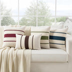 Fancy Homi Set of 1 Boho Olive Green Lumbar Decorative Throw Pillow Cover 12x20 - Image 6