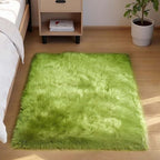Goolela Lime Green Fluffy Fur Rug 3x5 - Image 2