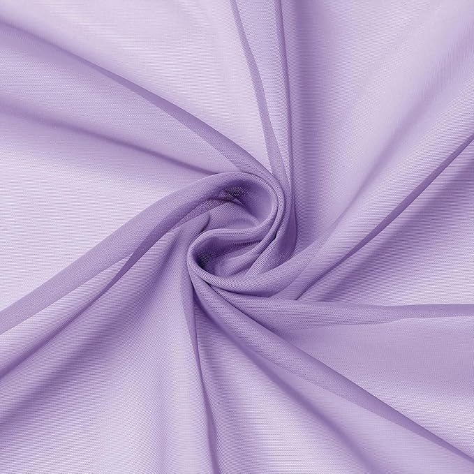 Extra Long Sheer Lavender Curtains - Image 9