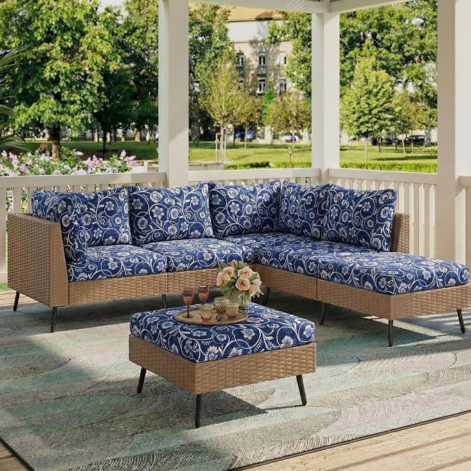 hyha Printed Couch Cushion Covers, Floral Sofa Covers Washable - Image 2