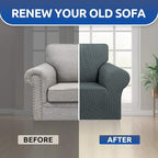 KEKUOU Stretch Single Sofa Slipcover 1 Piece Couch Sofa Cover Furniture - Image 7