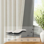 Cream Linen Blackout Curtains 60 Inches Wide - Image 5