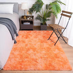 Goideal Fluffy Rug for Bedroom Living Room, 4x6 Orange Area Rugs, Faux Fur Shag - Image 2