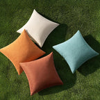 MIULEE Pack of 4 Decorative Outdoor Throw Pillow Covers Linen Waterproof Pillow - Image 4