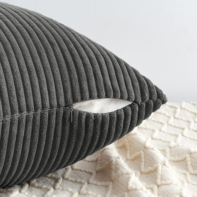 Topfinel Decorative Dark Grey Throw Pillow Covers Cushion Cases, Mix and Match - Image 4