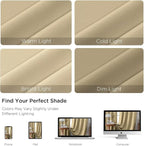 CUCRAF Beige Blackout Curtains 54 inch Length 2 Panels Set, Rod Pocket Room - Image 4