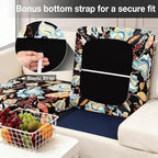 hyha 4Pcs Patio Cushion Covers, Stretch Outdoor Couch Cushion Covers Replacement - Image 4