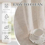 MYSKY HOME Natural Linen Curtains 24 Inch Long - Image 8