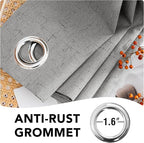 H.VERSAILTEX Linen Blackout Curtains 54 Inches Long 100% Blackout Thermal - Image 6