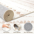 Nakagishi Area Rug Living Room Rugs: 6x10 Large Soft Machine Washable Boho - Image 3