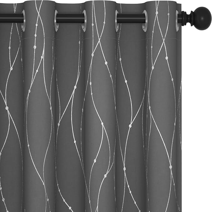 Deconovo Blackout Curtains 108 Inches Long, Thermal Insulated Soundproof Drapes by Deconovo