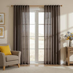 MYSKY HOME Dark Brown Curtains for Beroom Liivng Room 84 Inch Length 2 Panels by MYSKYHOME