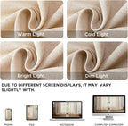 Joydeco Linen Curtains 96 Inch Length 2 Panel Sets, Light Filtering Curtains - Image 3