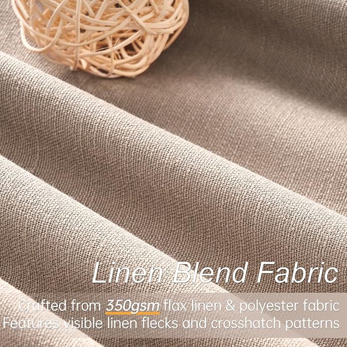 102 inch long Linen blackout curtains - Image 2