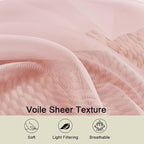 Extra Long Sheer Blush Curtains - Image 6