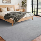 FinRèc 5x7 Washable Area Rugs for Bedroom Living Room, Low Pile Thin Rug Solid - Image 2