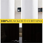 NICETOWN 100% Absolutely Blackout Linen Curtains - Image 2