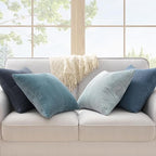 Topfinel BlueGray Decorative Throw Pillow Covers 16x16 Inch Set of 4, Soft - Image 2