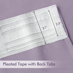 MIULEE Lilac Back Tab Blackout Curtains 72 Inches Long 2 Panels Set - Image 4