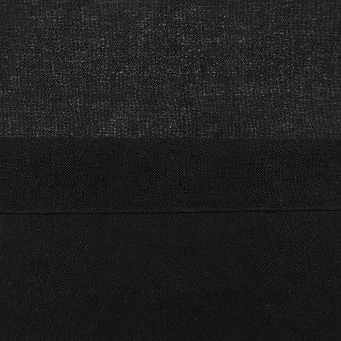 DWCN Black Sheer Curtains Semi Transparent Voile Rod Pocket Curtains - Image 5