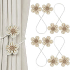 KLOGTSIND Flower Curtain Tiebacks, 4 Pack Curtain Ties Elegant DIY Curtain by KLOGTSINDDirect