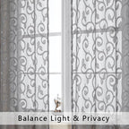 OWENIE Furman Extra Long Sheer Curtains 96 inches Long - Image 3
