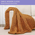 Bigacogo Chunky Knit Throw Blanket - Image 3