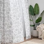 jinchan Linen Floral Curtains for Living Room, 96 Inch Length Curtains - Image 7