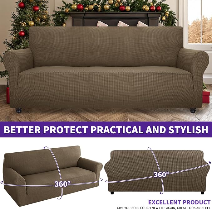 ZNSAYOTX Super Stretch Couch Cover Universal Sofa Covers - Image 2