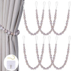 Wood Bead Curtain Tiebacks, KLOGTSIND Set of 6 Curtain Holdbacks by KLOGTSINDDirect