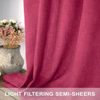 Pitalk Christmas Red Hot Pink Curtains - Image 3