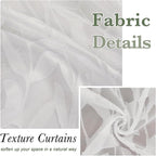 Lecloud Leia Ivory Sheer Curtains 54 Inch Length 2 Panels, Voile Light - Image 4