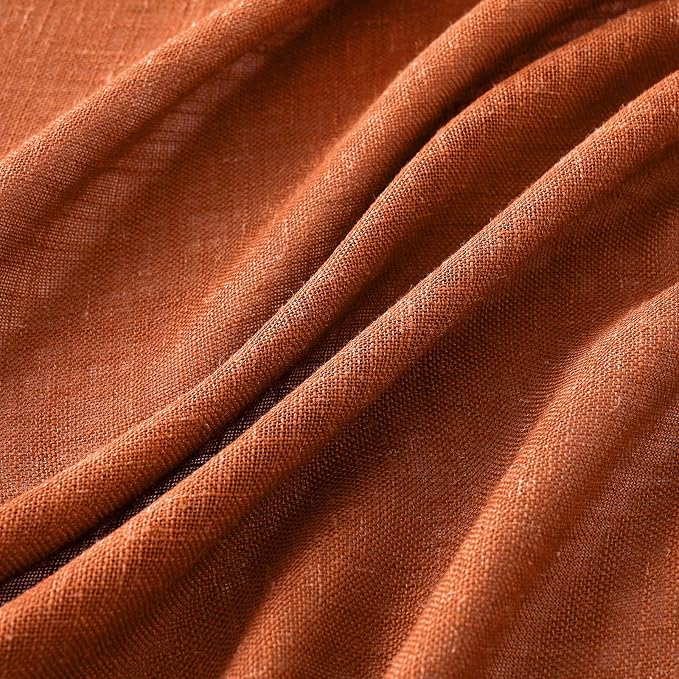 MIULEE Rust Curtains 84 Inch Length 2 Panels - Image 3