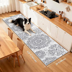 HEBE Hallway Runner Rug 3'x12' Washable Vintage Distressed Area Rugs Non Slip - Image 2