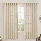 LAMIT Natural Sheer Linen Curtains by LAMIT