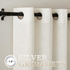 NICETOWN Thick Linen Sliding Door Curtains 84 inch Length, 100 Inch Wide - Image 3
